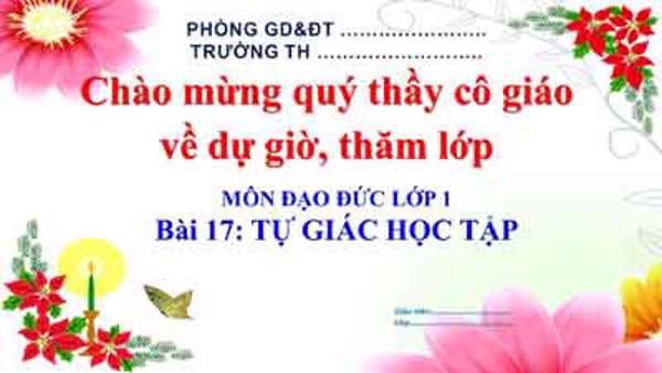 Bài 17: Tự giác học tập (Tuần 20)