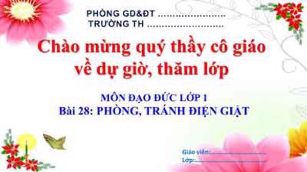 Bài 28: Phòng tránh điện giật (Tuần 32)