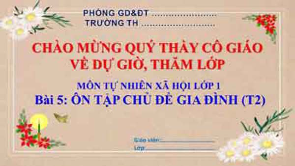 Bài 5 Ôn tập chủ đề gia đình (T2, tuần 5)